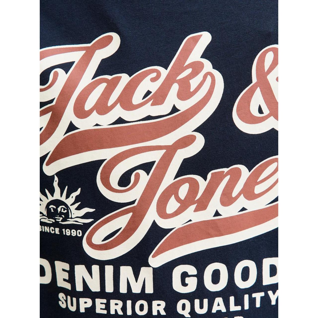 Μπλούζα μακό αγόρι JACK & JONES-12280078-Sky Captain