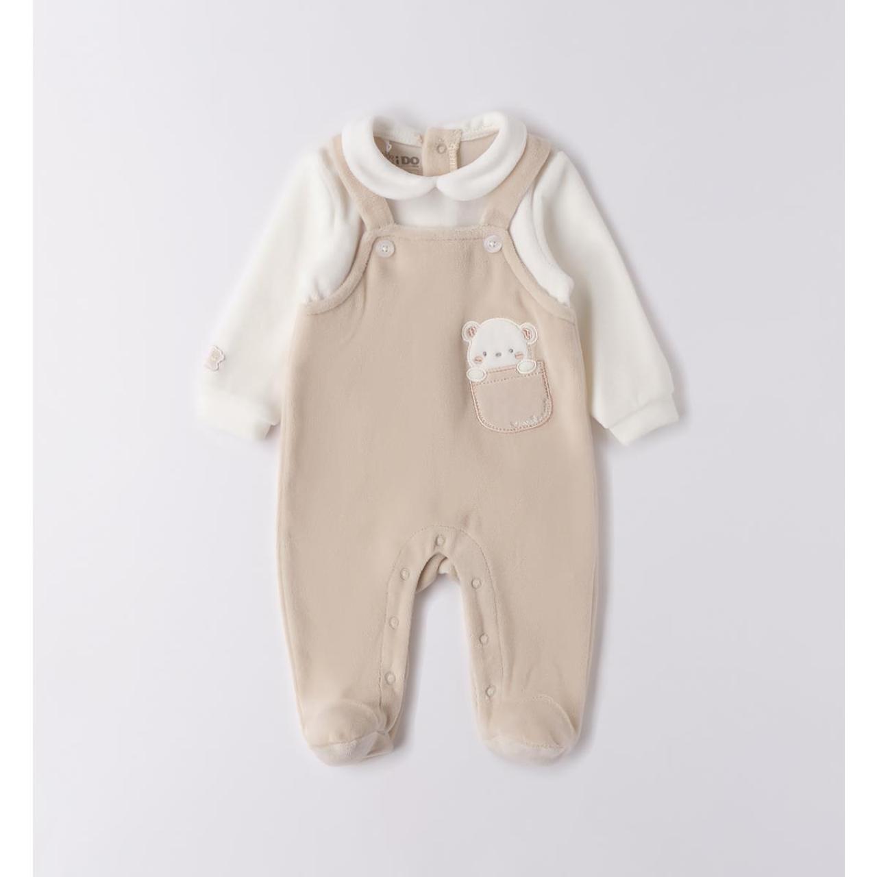 I DO Φορμάκι μπεμπέ βελουτέ αγόρι I DO-4.F158-0164-Beige