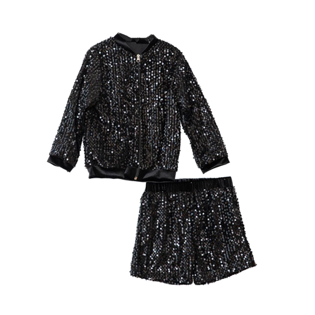 RESTART Σετ ζακέτα σορτς κορίτσι Restart-25/10486-Black