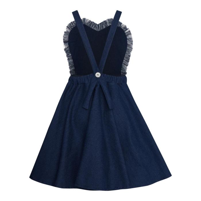 Φόρεμα τζιν κορίτσι two in a castle-T6520-Blue Denim
