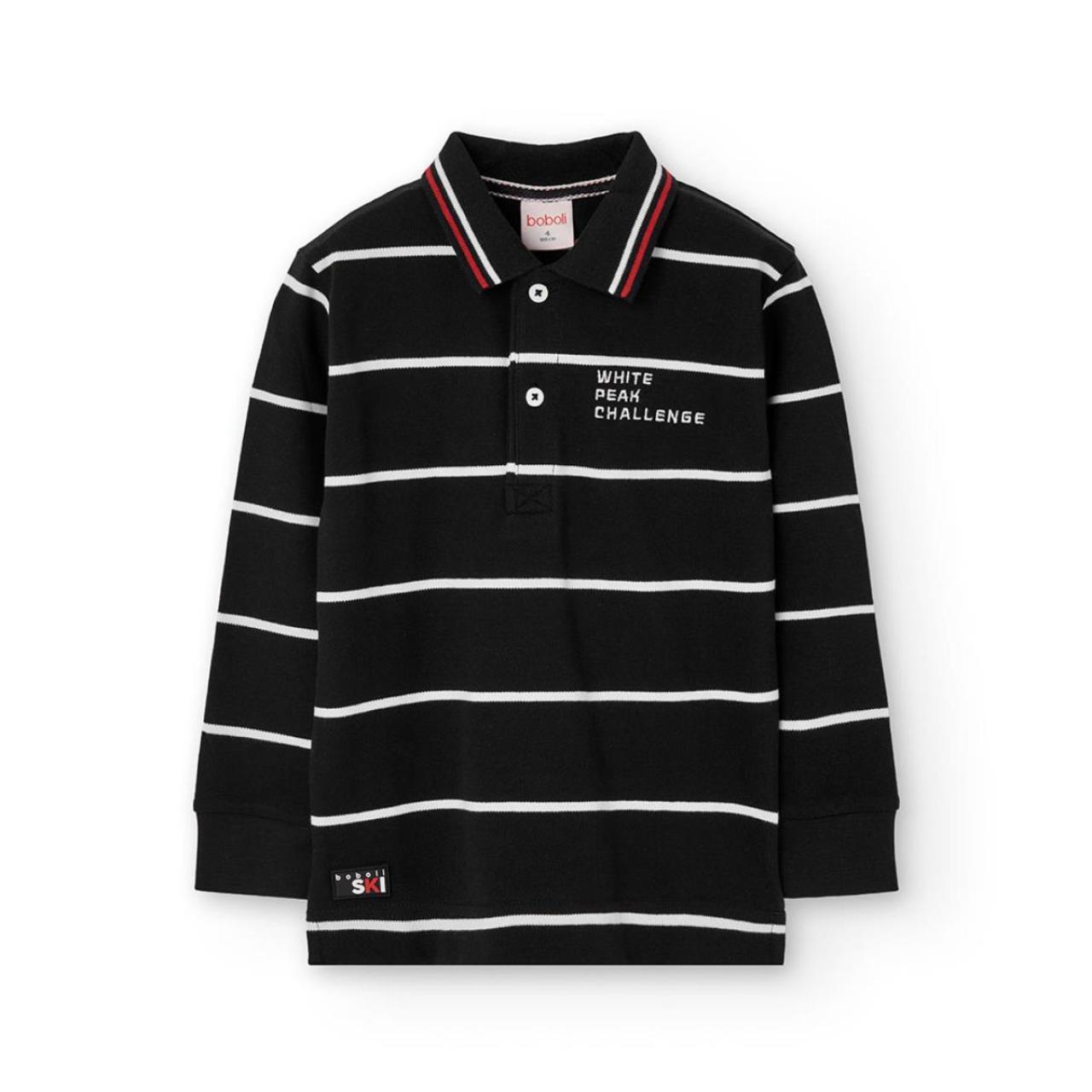 Μπλούζα πόλο πικέ αγόρι Boboli-532134-9738-Black