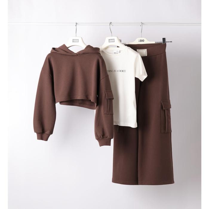 Σετ φούτερ 3 τεμ. κορίτσι I DO-4.F561-0854-Brown