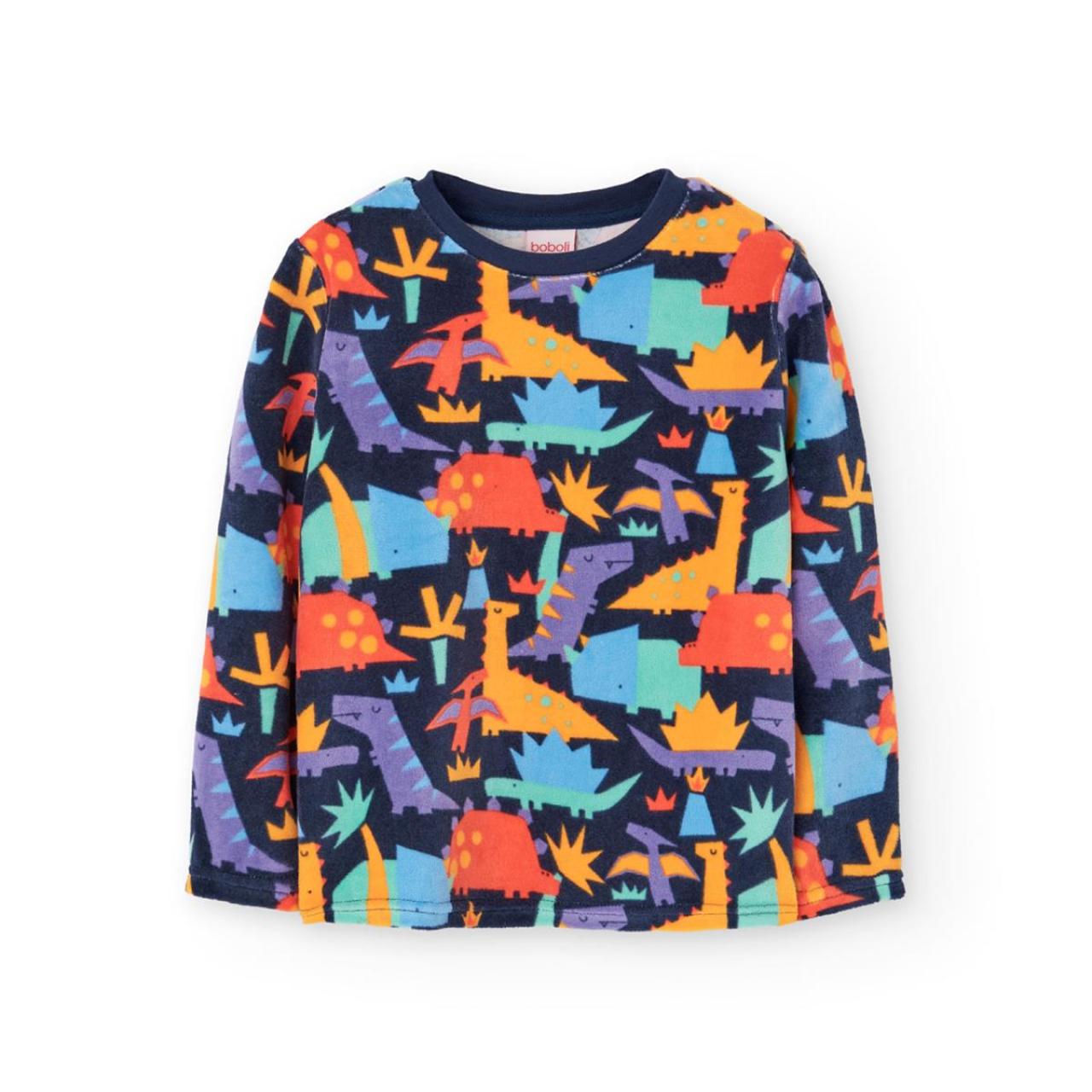 Πιτζάμα βελουτέ αγόρι Boboli-932004-9674-Navy φωτογραφία