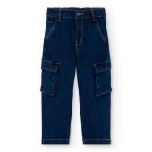 Παντελόνι τζιν cargo αγόρι Boboli-522021-Darkblue