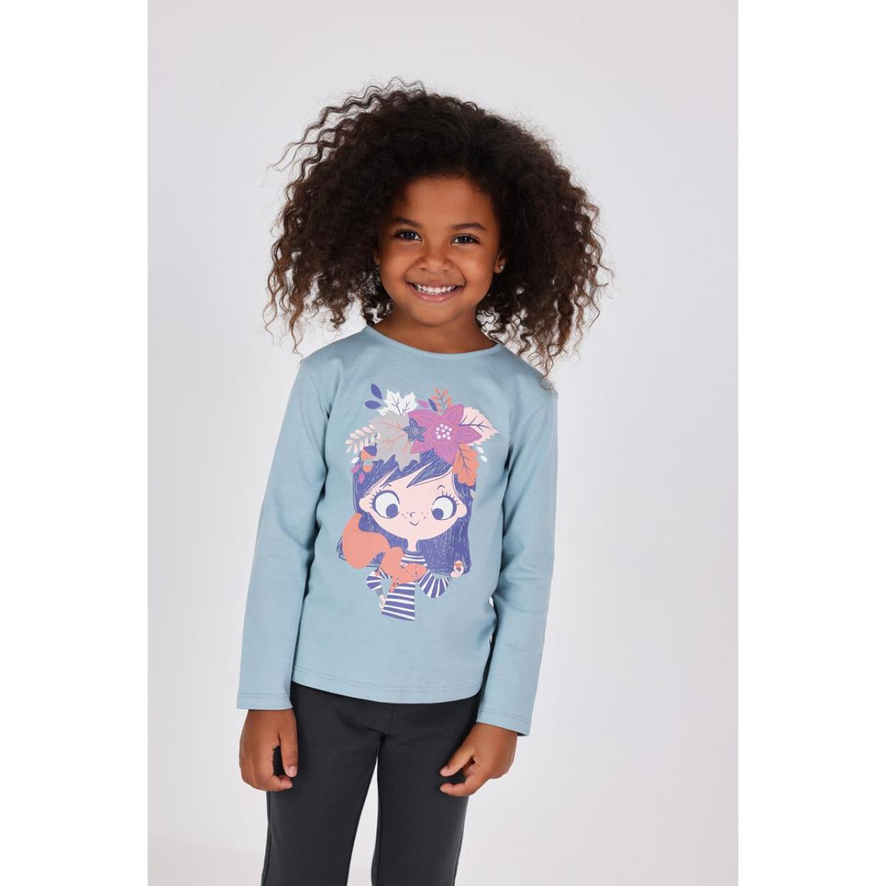 Μπλούζα μακό κορίτσι Boboli-292081-4732-Ciel φωτογραφία