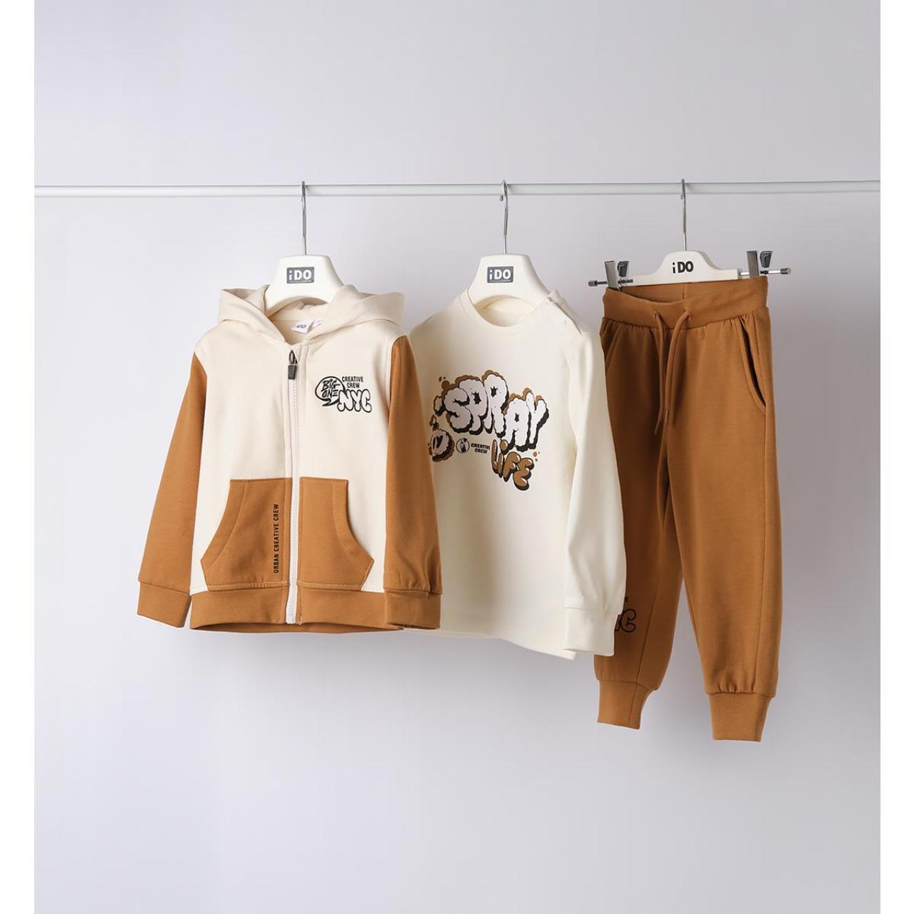 Σετ φόρμα φούτερ 3 τεμ.αγόρι I DO-4.F700-0124-Beige