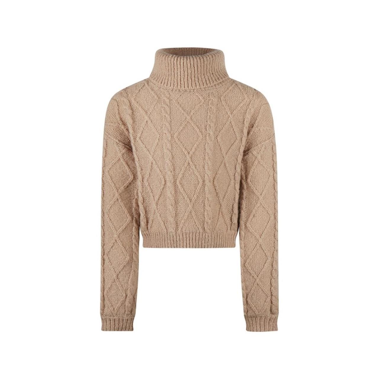 Μπλούζα πλεκτή ζιβάγκο κορίτσι No Way Monday-O56085-1-Beige φωτογραφία