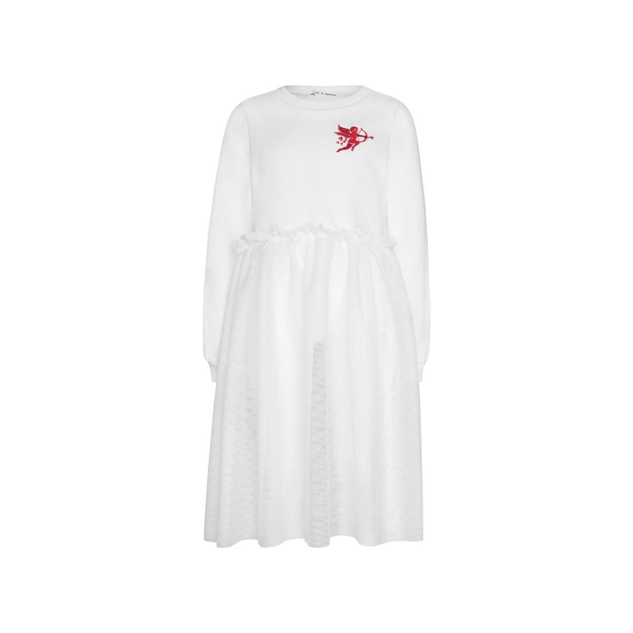 Σετ φούτερ με σορτς κορίτσι two in a castle-T6579-White φωτογραφία