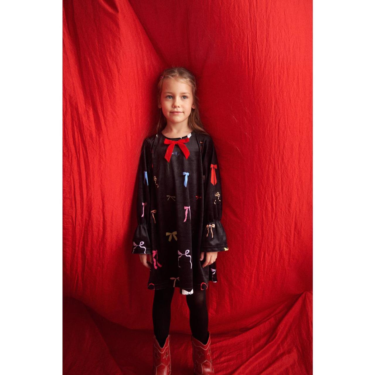 Φόρεμα βελουτέ κορίτσι two in a castle-T6564-Black φωτογραφία