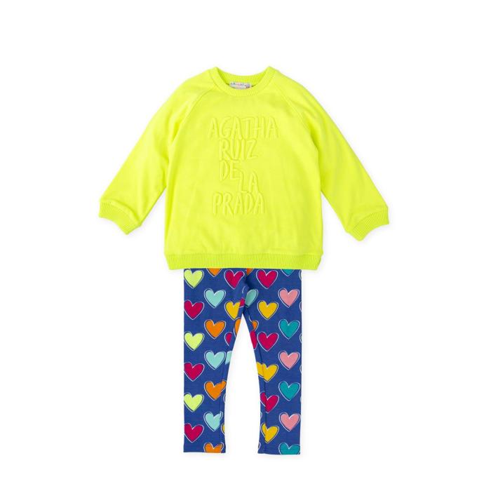 Σετ φούτερ κορίτσι Agatha Ruiz De La Prada-8731W25-Lime
