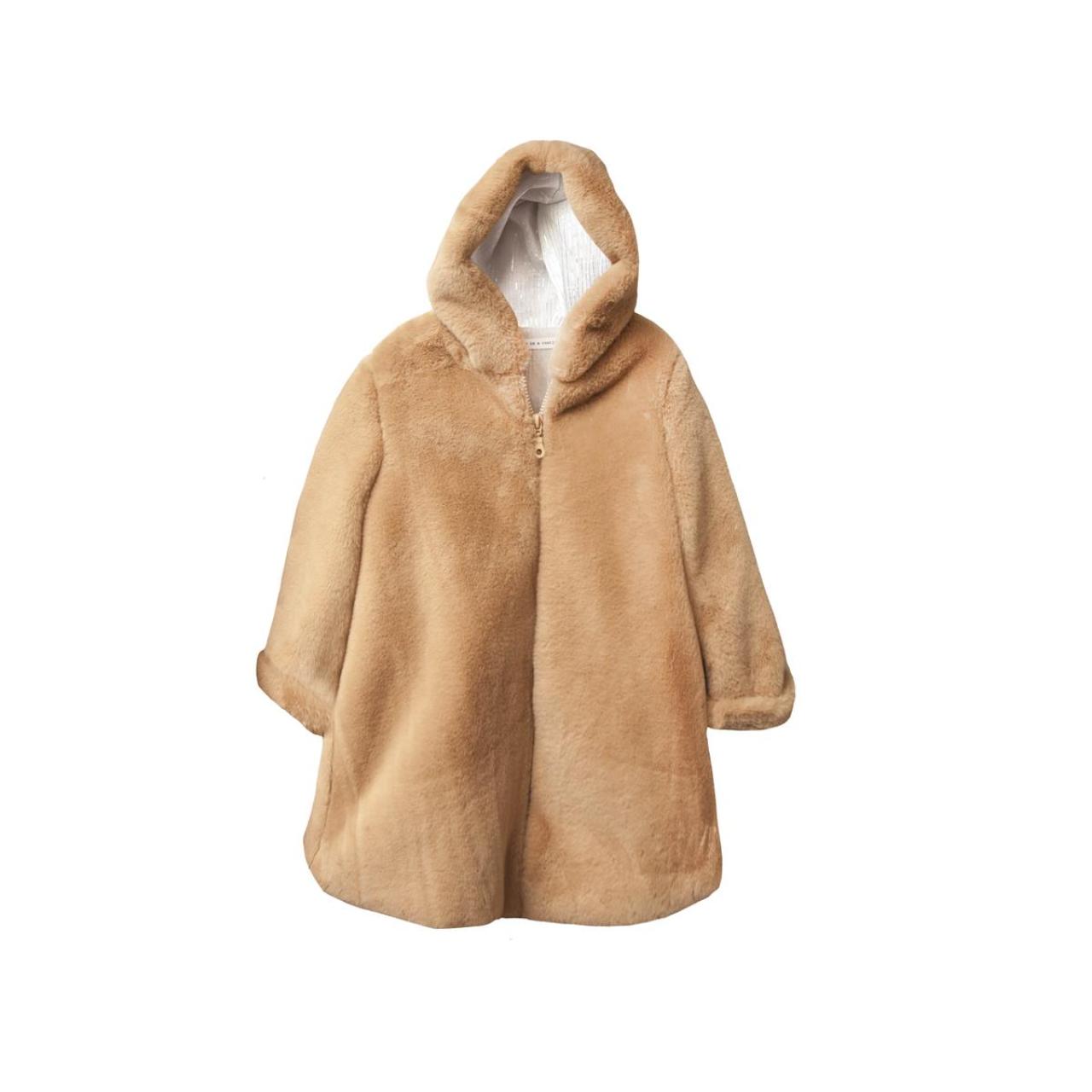 TWO IN A CASTLE Γουνάκι παλτό κορίτσι two in a castle-T6734-Beige