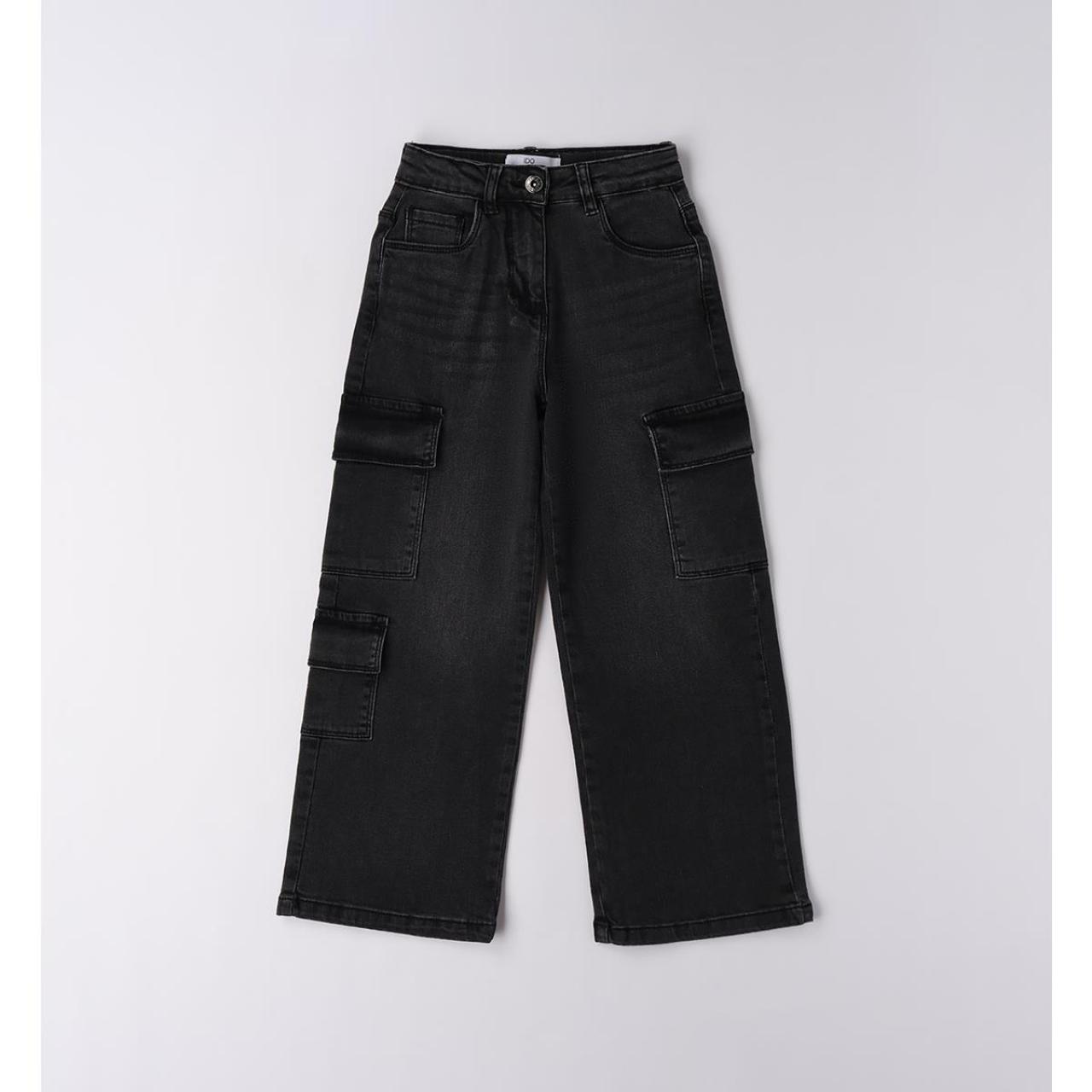 I DO Παντελόνι τζιν cargo κορίτσι I DO-4.F535-7993-Black