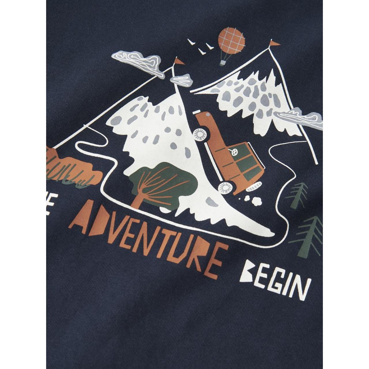 Μπλούζα μακό αγόρι name it-13224978-Navy Blazer/Begin-organic cotton