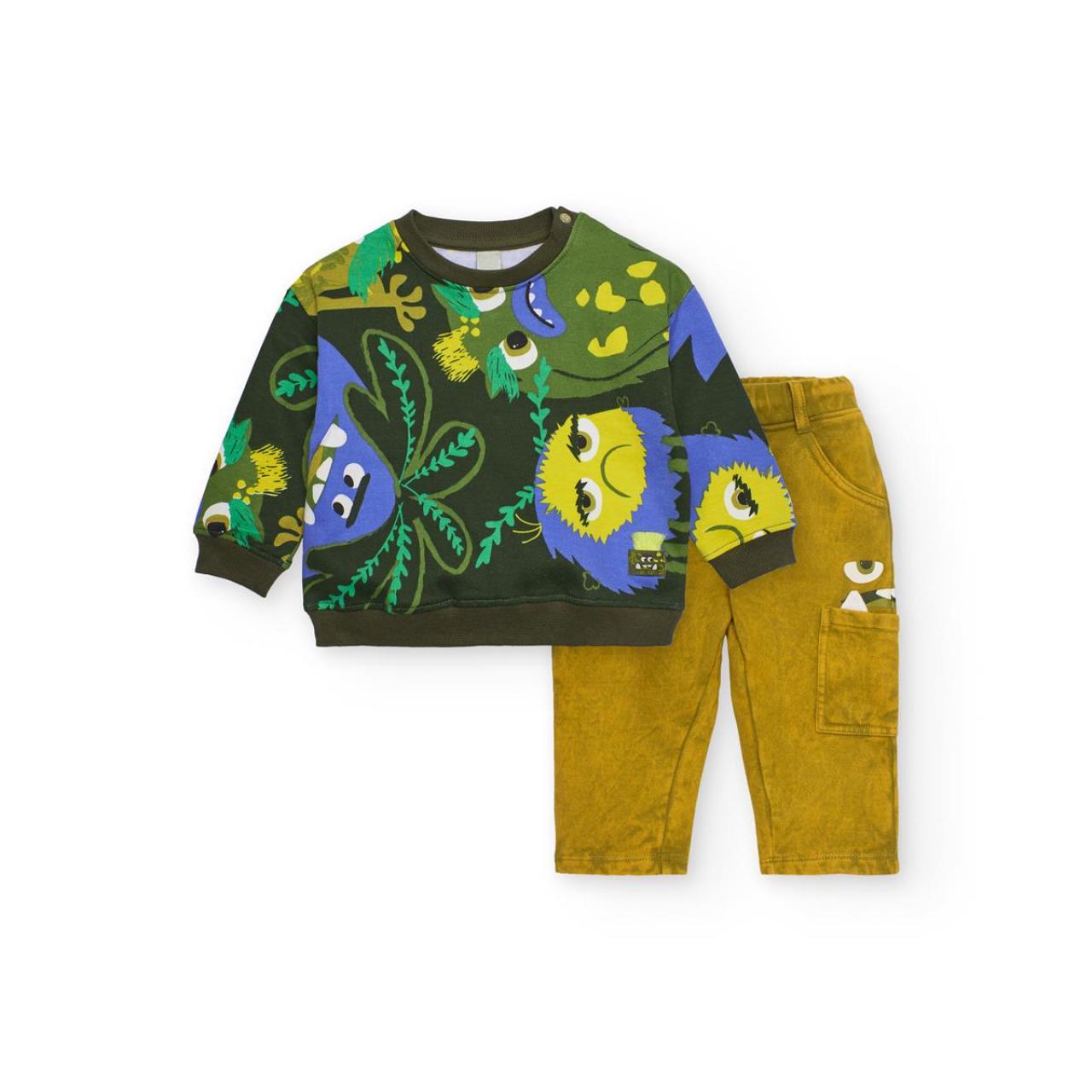 Σετ φόρμα φούτερ αγόρι tuc tuc-11399839-Green