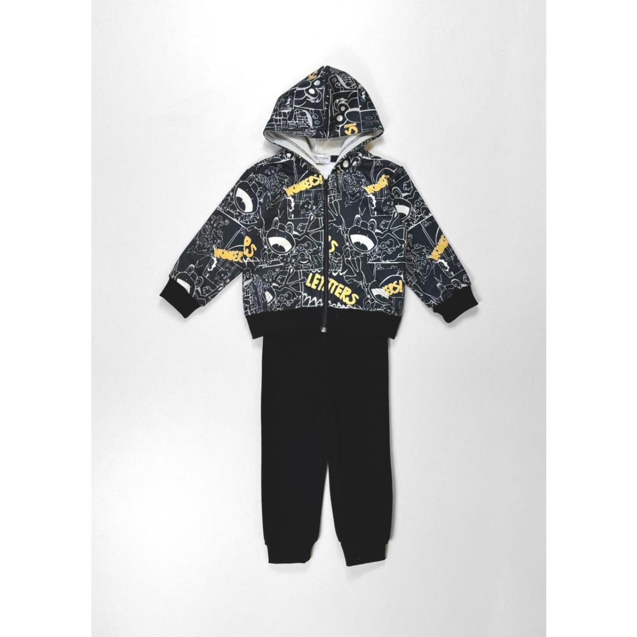 Σετ φόρμα φούτερ ζακέτα αγόρι Action-12520025-Black