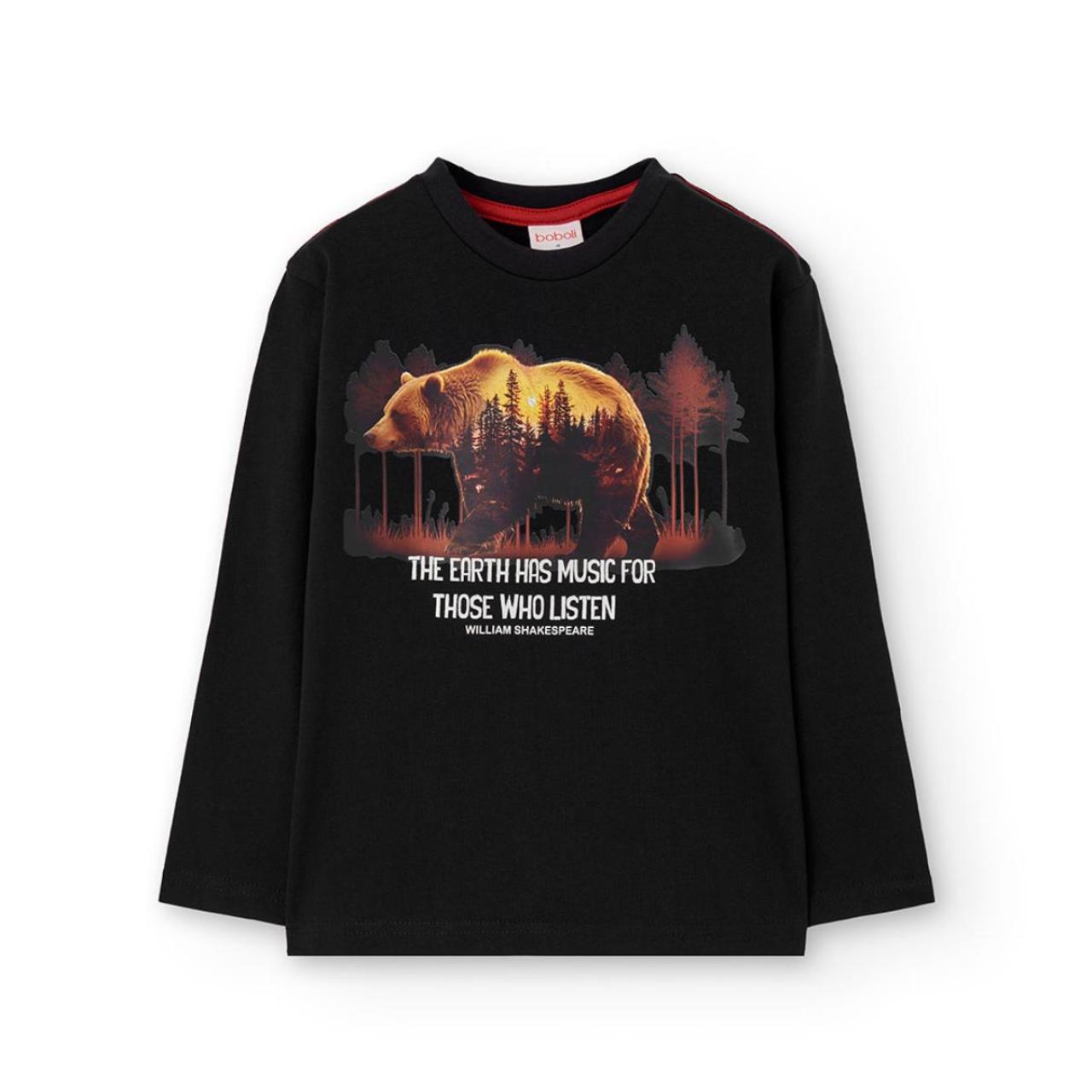 Μπλούζα μακό αγόρι Boboli-592017-890-Black