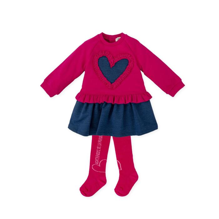 Φόρεμα φούτερ κορίτσι Agatha Ruiz De La Prada-8240W25-Fuchsia