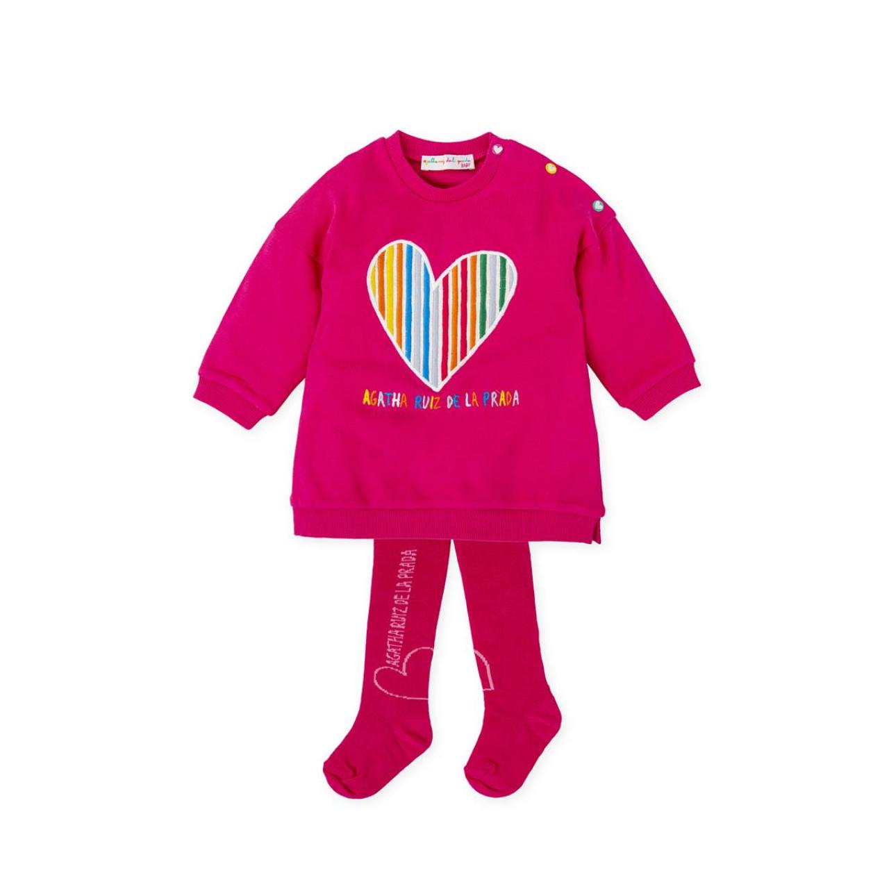 Φόρεμα φούτερ κορίτσι Agatha Ruiz De La Prada-8282W25-Fuchsia