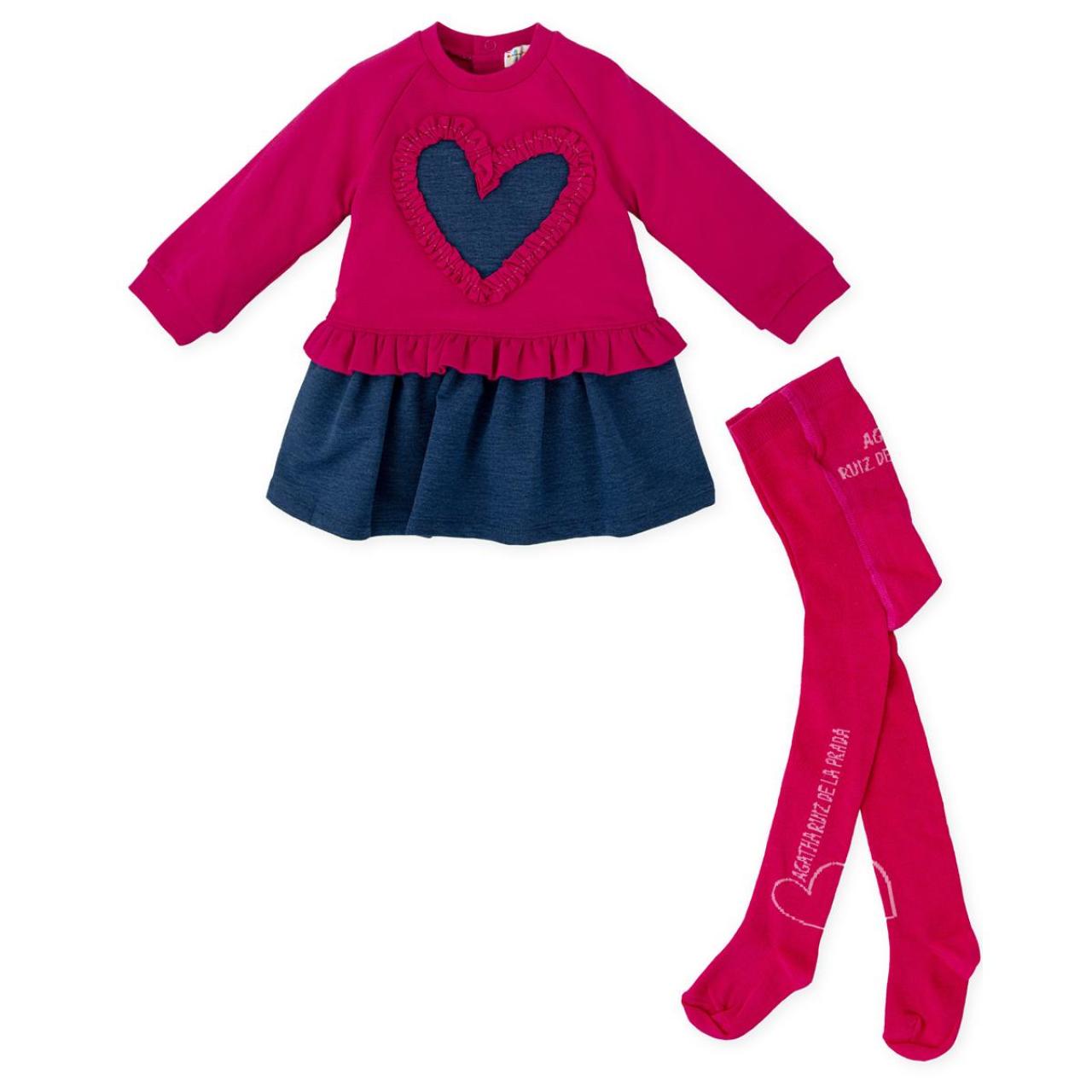 Φόρεμα φούτερ κορίτσι Agatha Ruiz De La Prada-8240W25-Fuchsia
