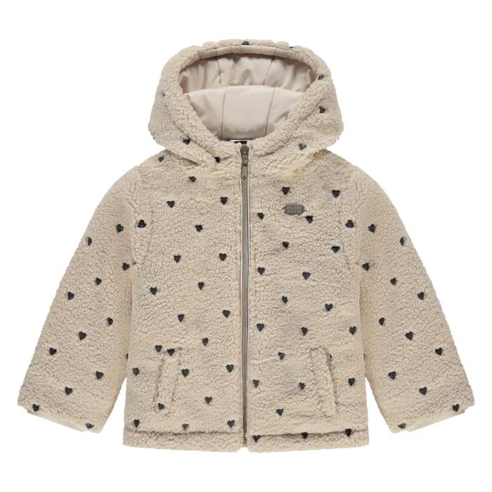 Μπουφάν fleece Teddy κορίτσι STAINS & STORIES-SSA25508172-Ecru