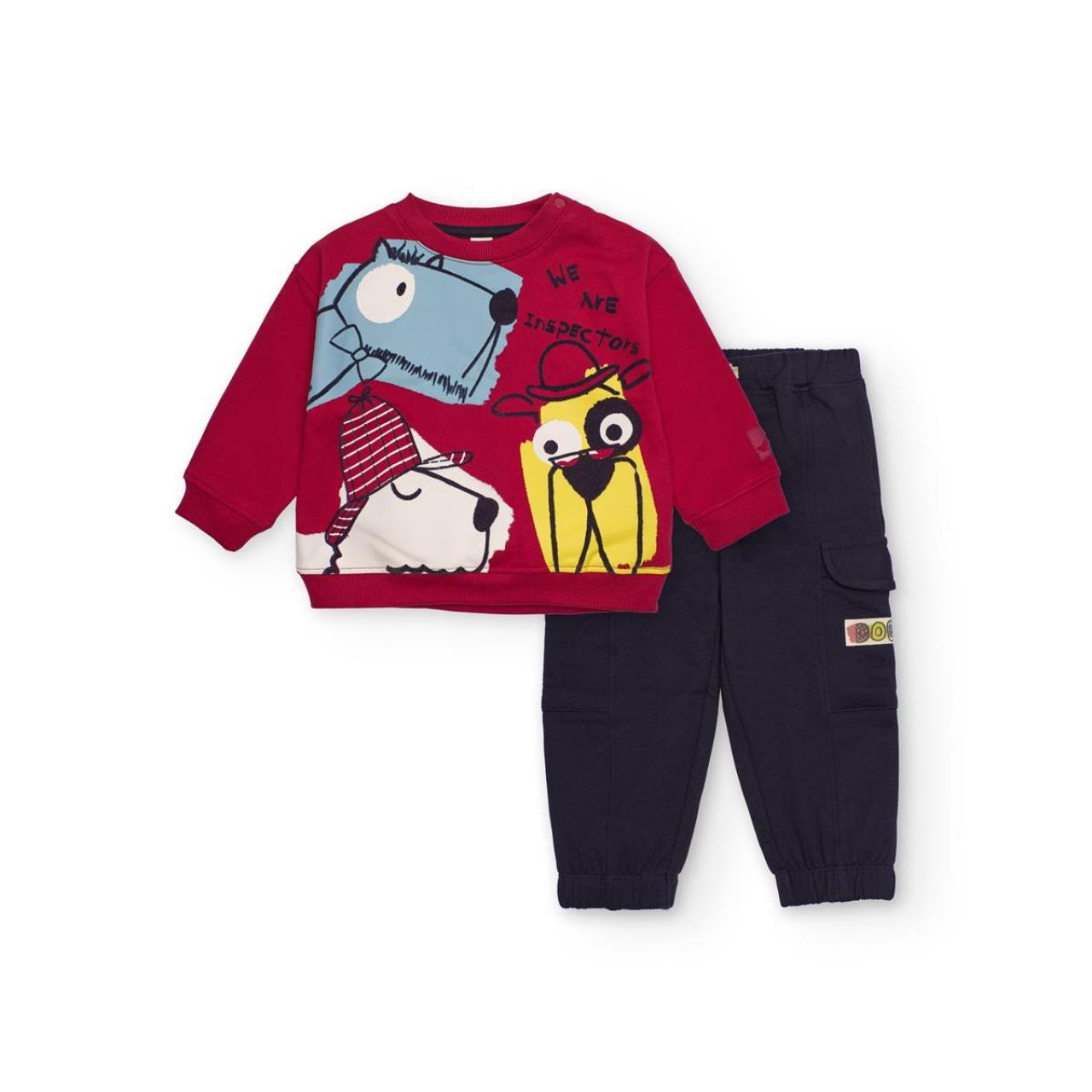 TUC TUC Σετ φόρμα φούτερ αγόρι tuc tuc-11399738-Red