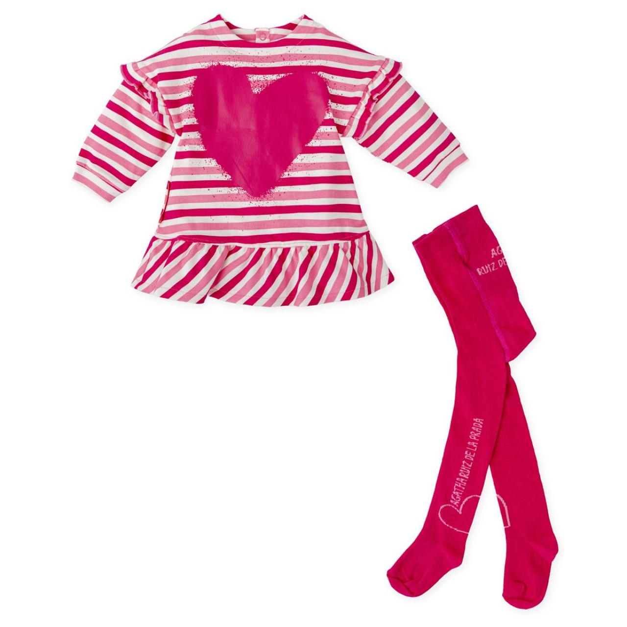 Φόρεμα φούτερ κορίτσι Agatha Ruiz De La Prada-8283W25-Fuchsia
