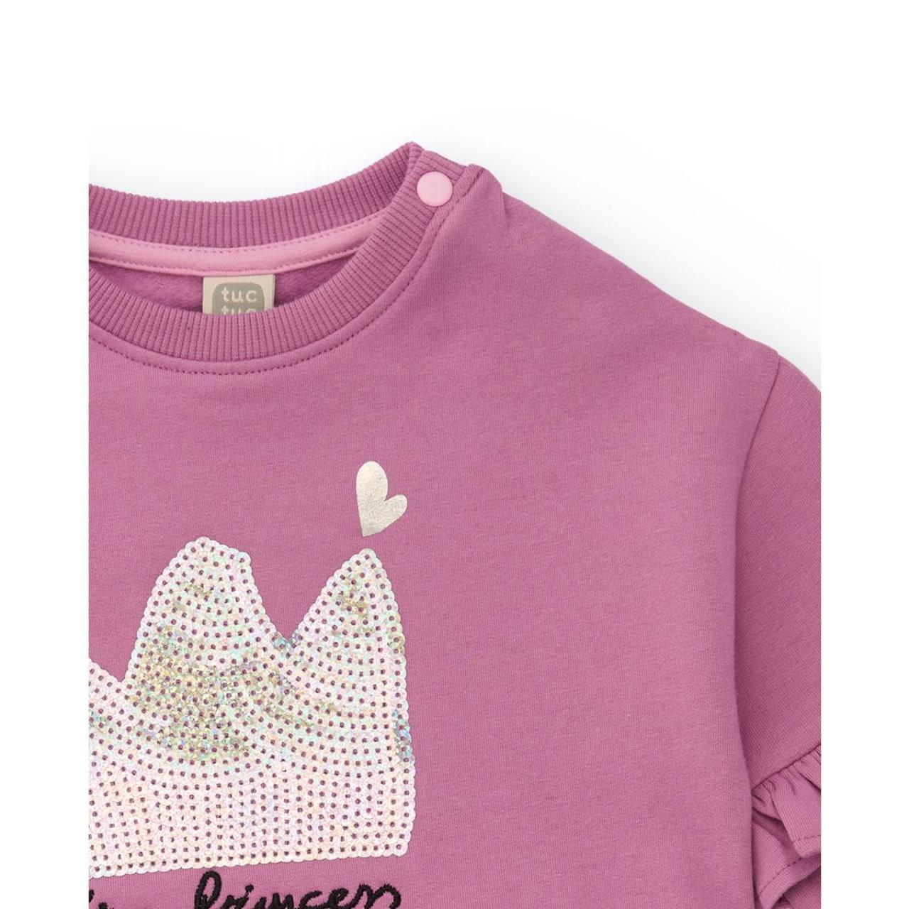 Φόρεμα φούτερ κορίτσι tuc tuc-11399395-Mauve φωτογραφία