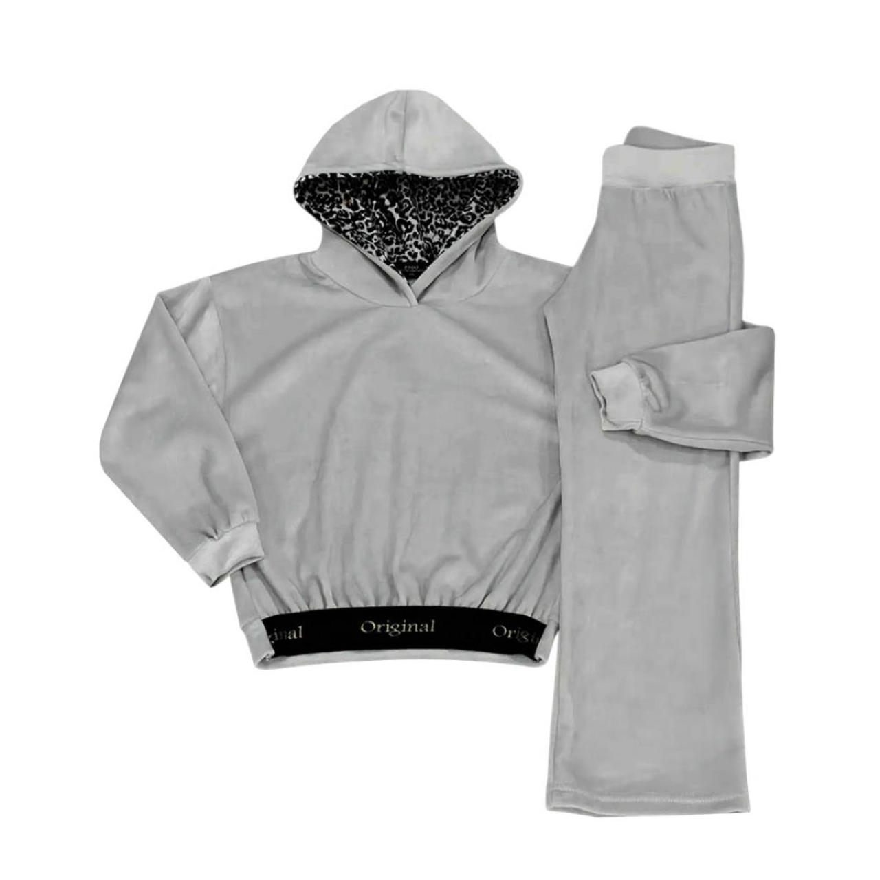 PROD Σετ φόρμα βελουτέ κορίτσι Prod-6630240-Grey