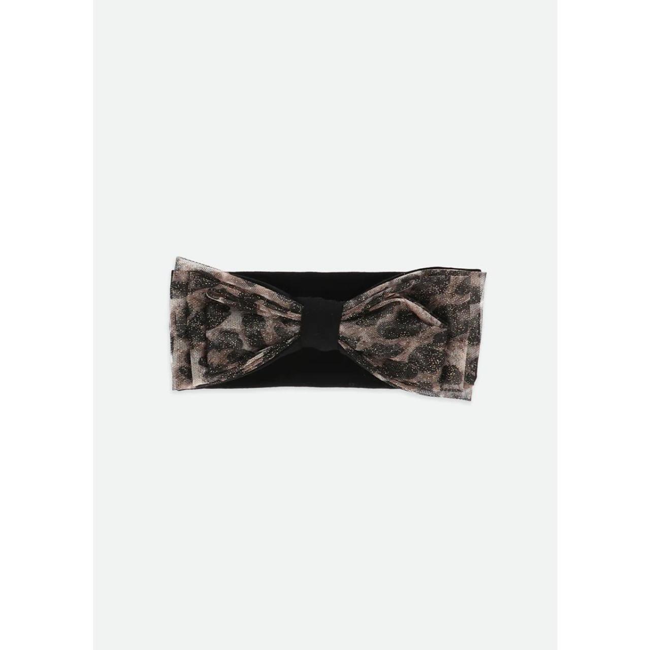 Angel's Face Κορδέλα μαλλιών Angel's Face-Tiff Leopard Tulle Baby Headband-Black Leopard
