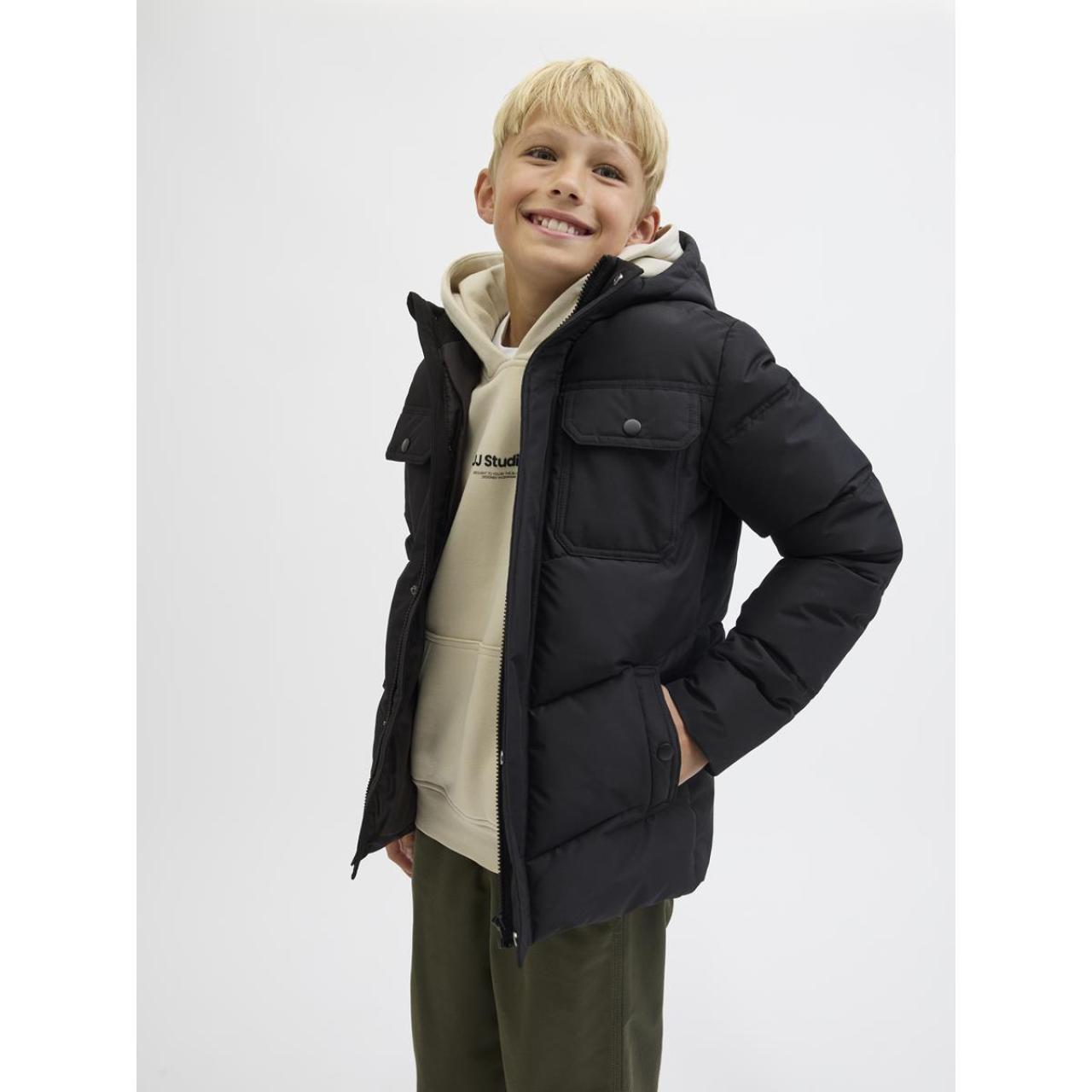 Μπουφάν puffer αγόρι JACK & JONES-12279815-Black φωτογραφία