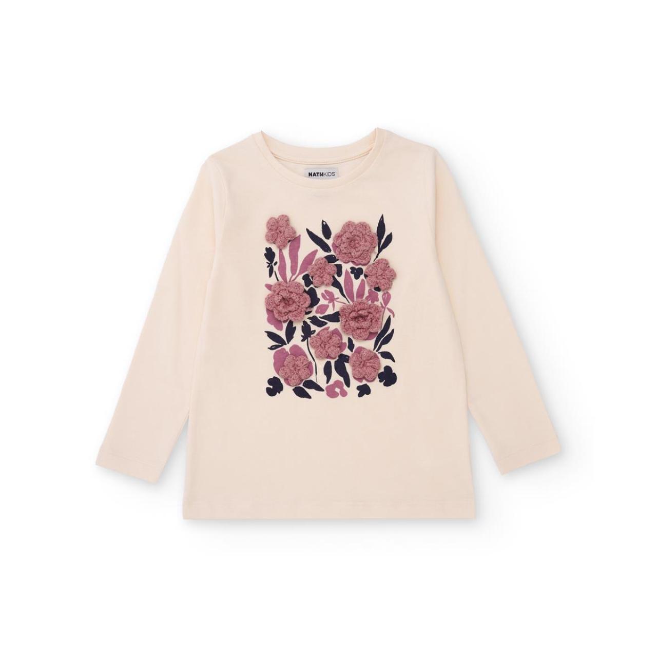 Μπλούζα μακό κορίτσι Nath-KG09T701E3-Beige