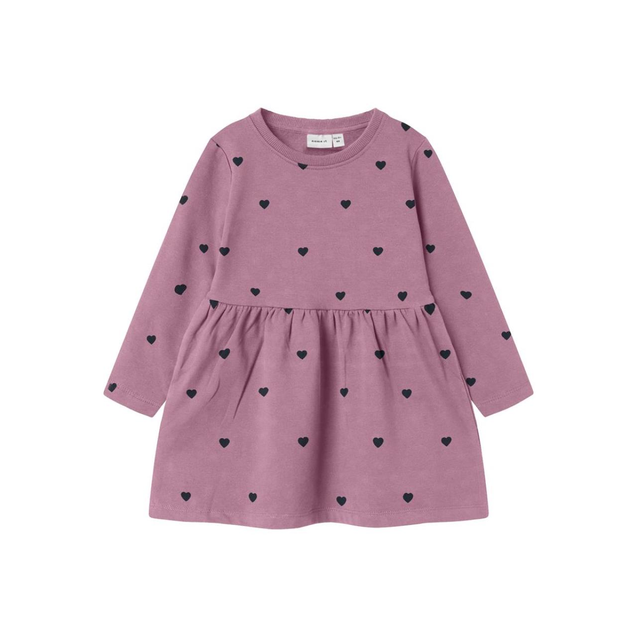 Φόρεμα φούτερ κορίτσι name it-13243945-Mauve Orchid