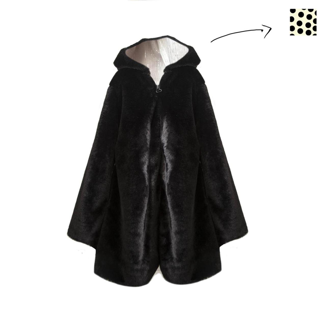 Γουνάκι παλτό κορίτσι two in a castle-T6734-Black