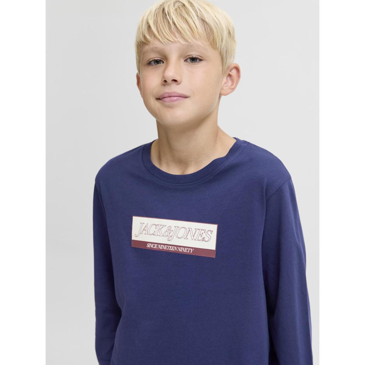 Μπλούζα μακό αγόρι JACK & JONES-12289280-Ocean Cavern