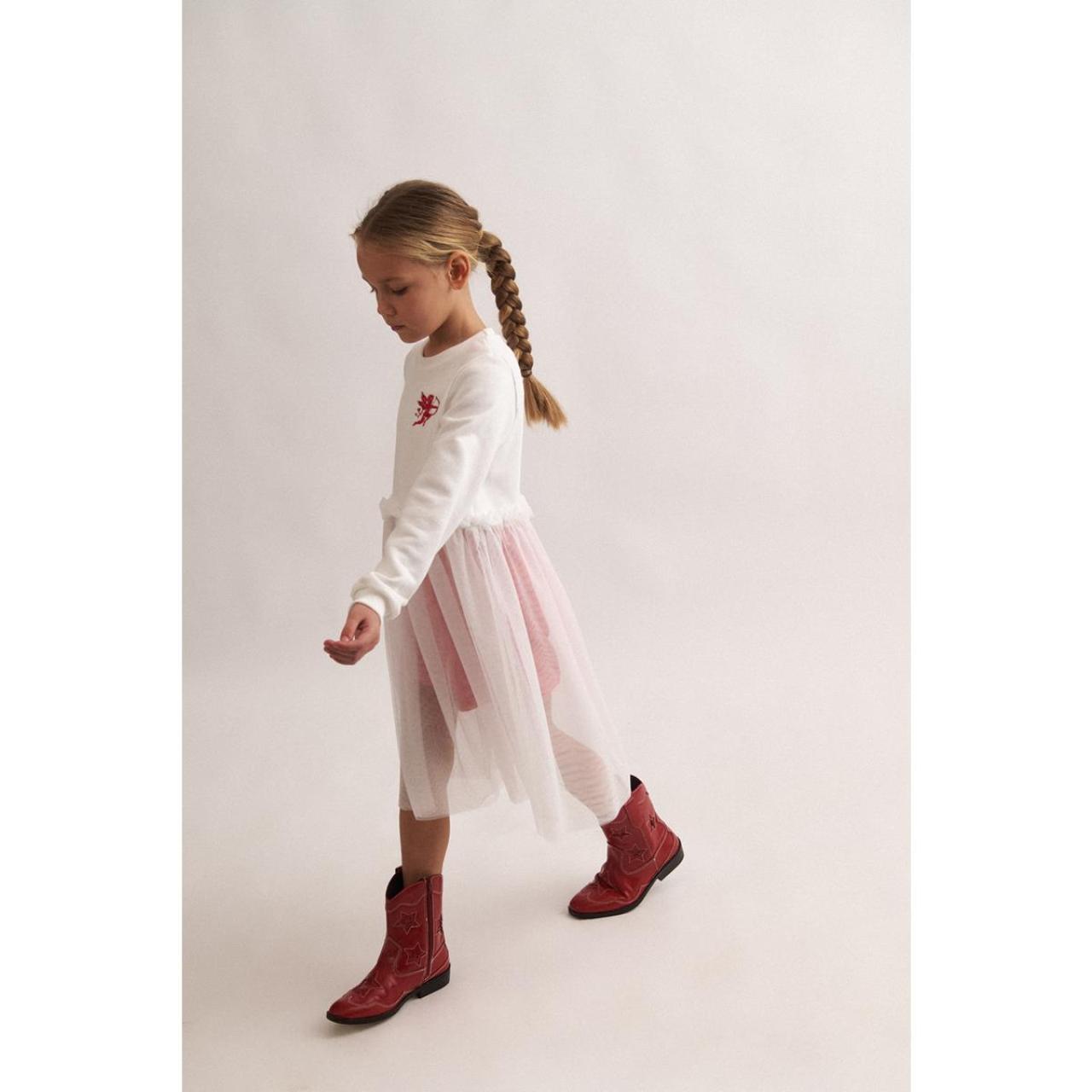 Σετ φούτερ με σορτς κορίτσι two in a castle-T6579-White φωτογραφία