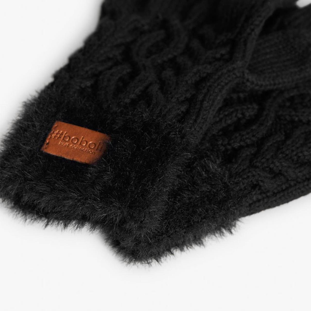 Γάντια πλεκτά κορίτσι Boboli-492094-890-Black φωτογραφία