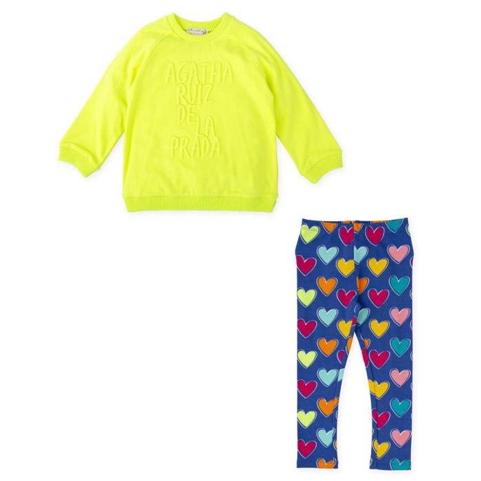 Σετ φούτερ κορίτσι Agatha Ruiz De La Prada-8731W25-Lime