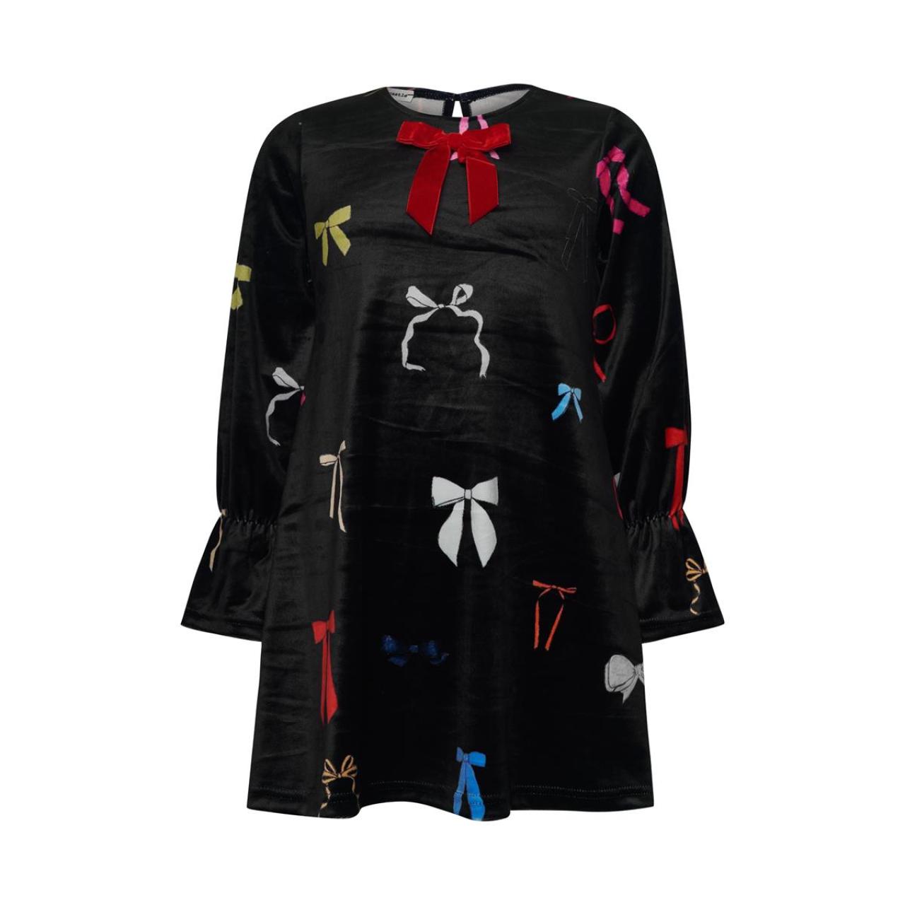 Φόρεμα βελουτέ κορίτσι two in a castle-T6564-Black φωτογραφία