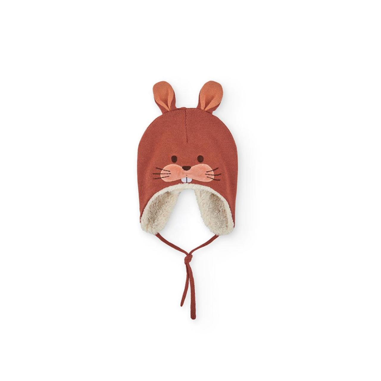 BOBOLI Σκουφάκι πλεκτό μπεμπέ unisex Boboli-192147-5169-Orange