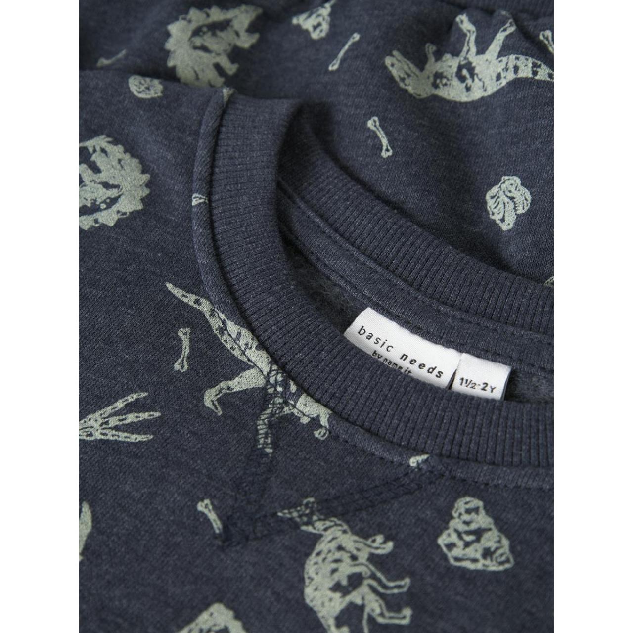 Μπλούζα φούτερ αγόρι name it-13234338-Navy Blazer/Dino