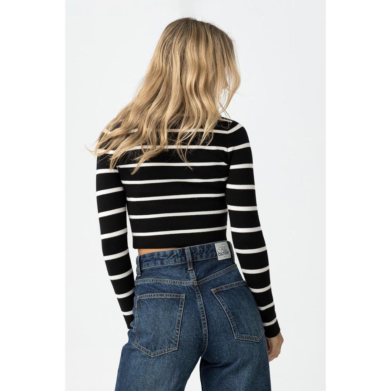 Μπλούζα ριπ πλεκτή κορίτσι Tiffosi-10061865-000-Black φωτογραφία