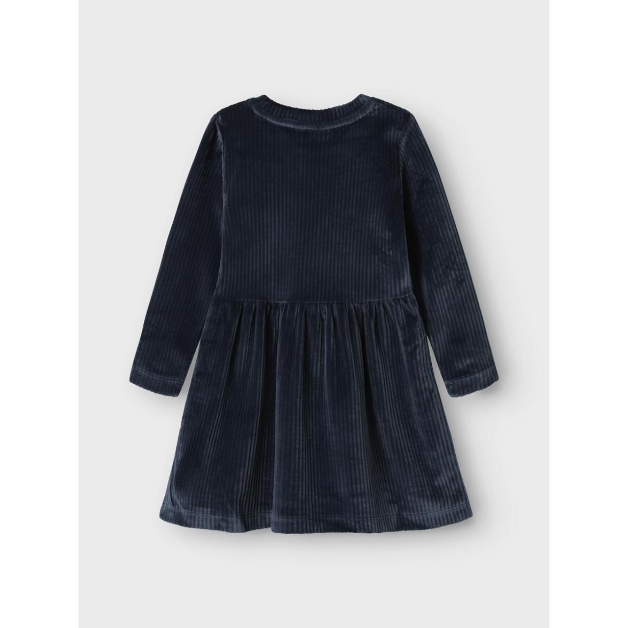 Φόρεμα βελουτέ κορίτσι name it-13235116-Navy Blazer