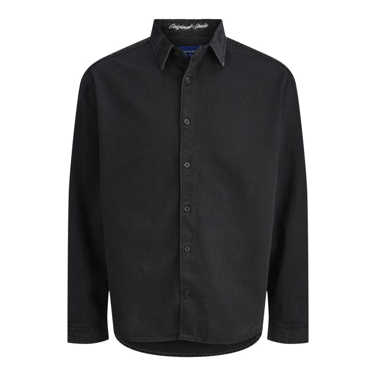 Πουκάμισο χοντρό αγόρι JACK & JONES-12286692-Black Denim φωτογραφία