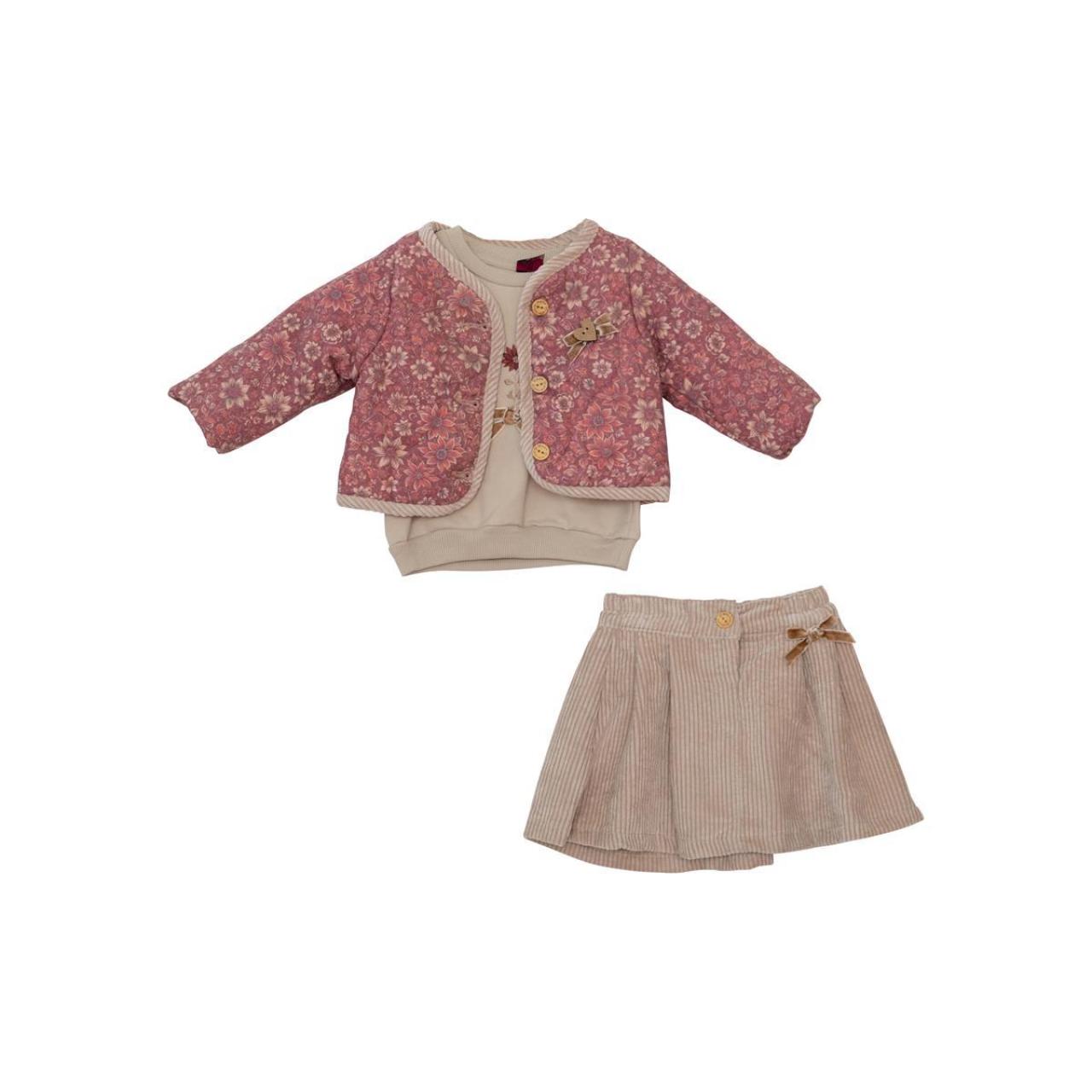 RESTART Σετ μπεμπέ 3 τεμ.κορίτσι Restart-25/10453-Beige