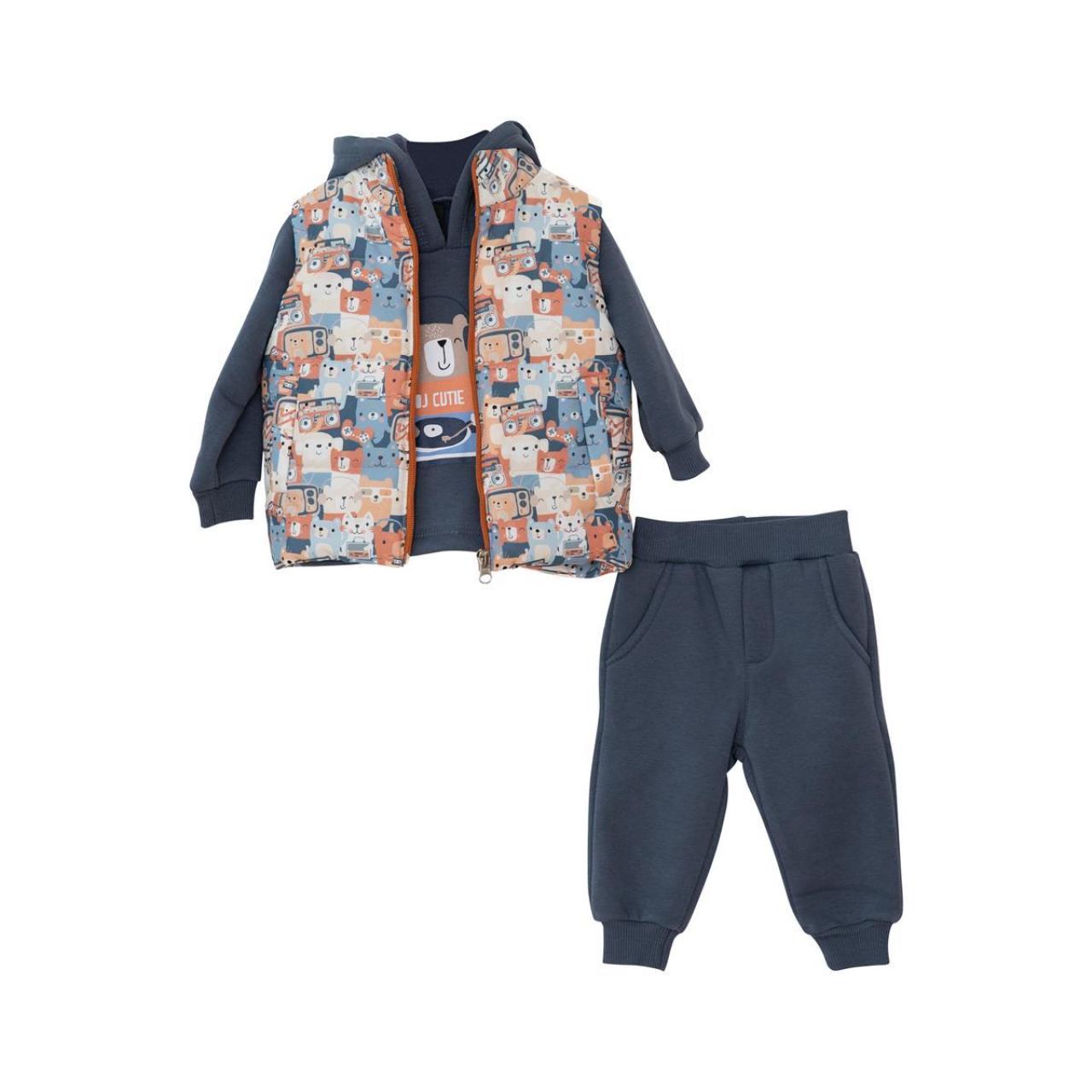 RESTART Σετ μπεμπέ 3 τεμ.αγόρι Restart-25/10543-Grey