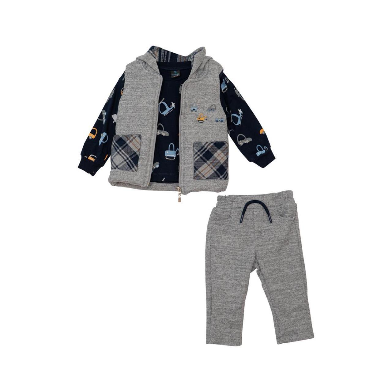 RESTART Σετ μπεμπέ 3 τεμ.αγόρι Restart-25/10531-Grey