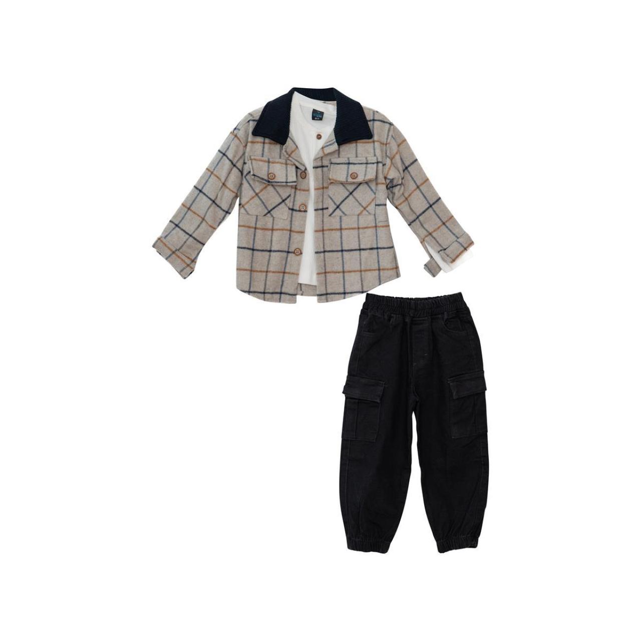 RESTART Σετ μπεμπέ 3 τεμ.αγόρι Restart-25/10571-Grey