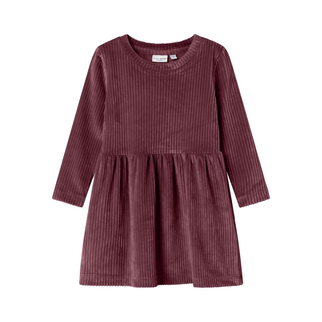 Φόρεμα βελουτέ κορίτσι name it-13235116-Burgundy