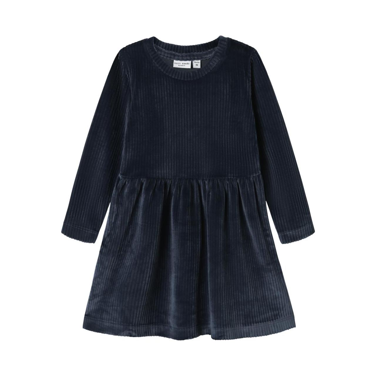 Φόρεμα βελουτέ κορίτσι name it-13235116-Navy Blazer