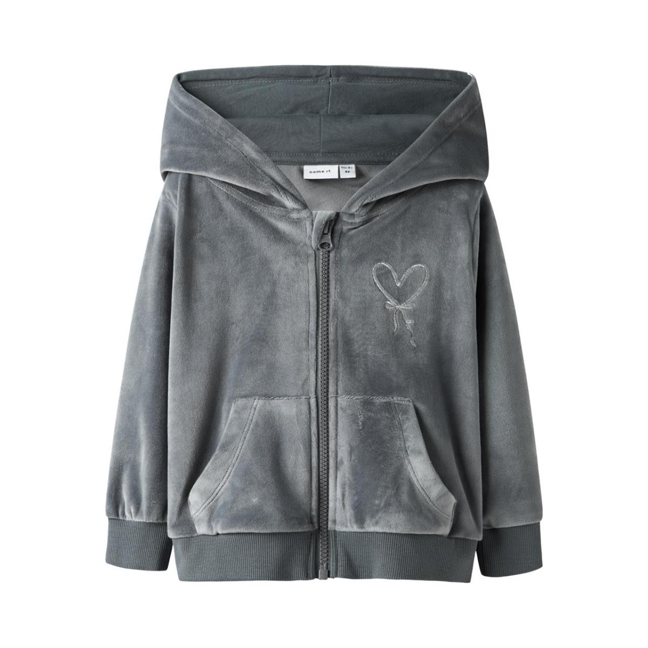 Ζακέτα βελουτέ κορίτσι name it-13250481-Lava Smoke φωτογραφία